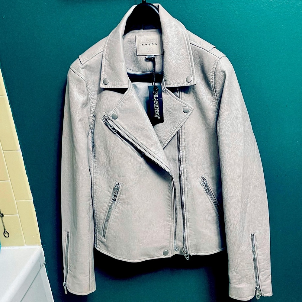 Blank NYC vegan leather biker jacket